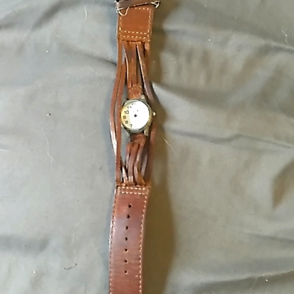 Leather watch